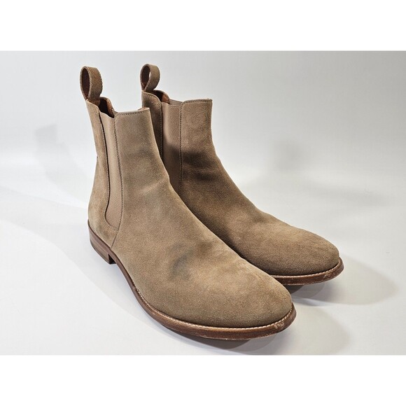 ORO The Classic Men\'s Size 13 Tan Chelsea Boots Calf Suede Pull On Ankle Booties main image 4